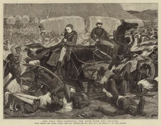 Der Zulukrieg, Isandula, der Ansturm mit den Farben